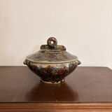 Vintage Brown Stoneware Cassolette Pot by Lucien Talbot de la Borne