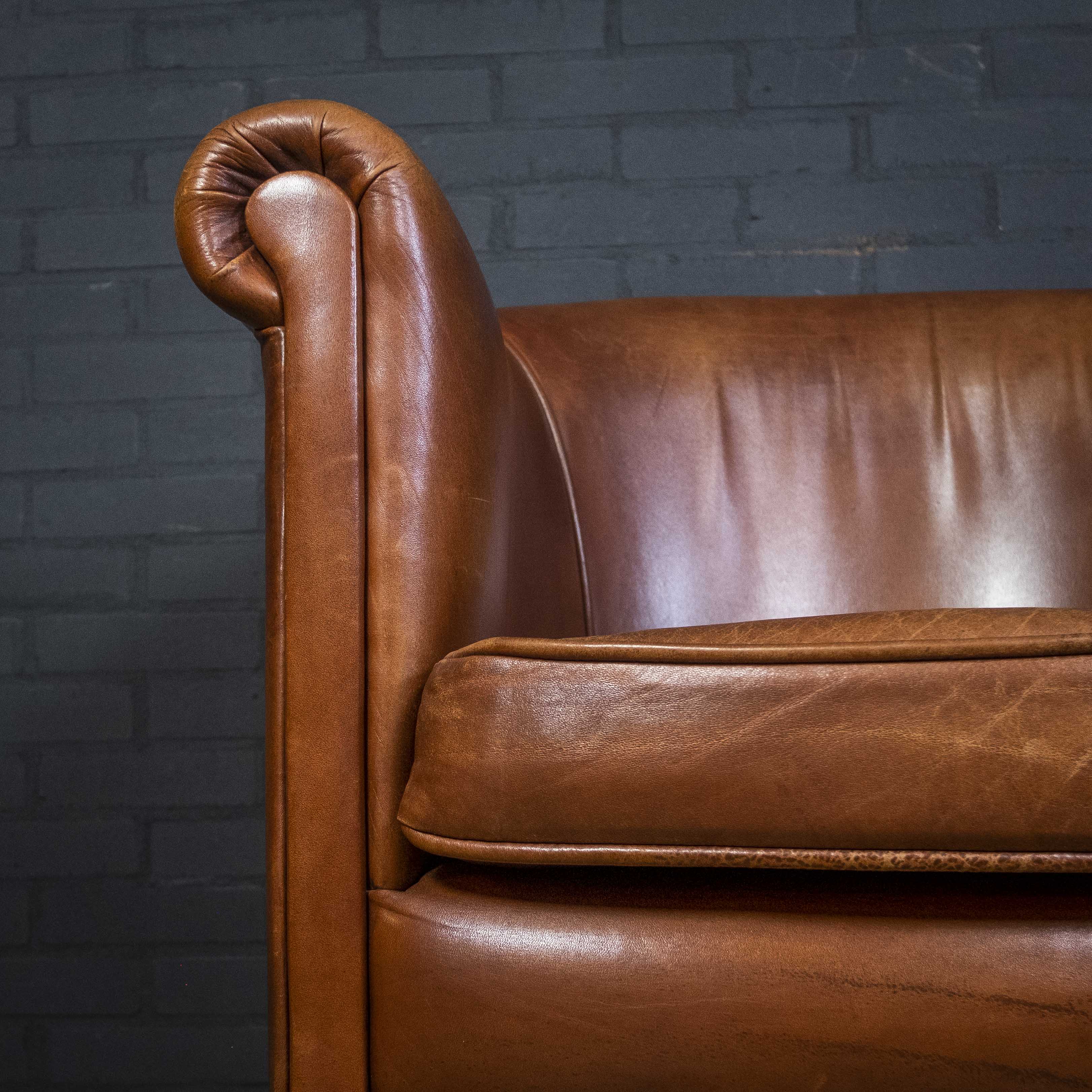 Sheep leather club chair