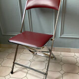 4 vintage folding chairs in chrome