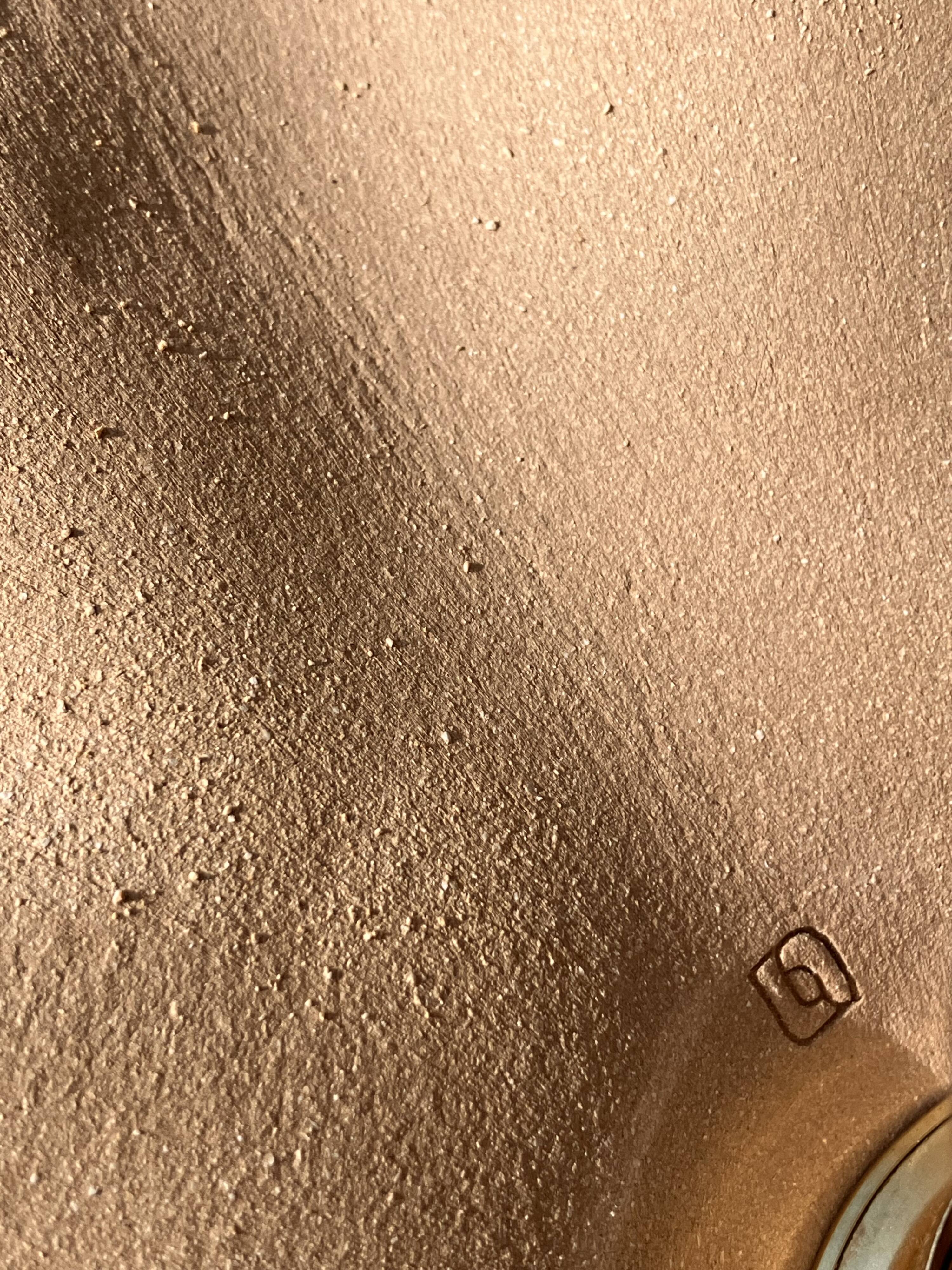 Mid-Century style ceramic flower suspension - beige stoneware