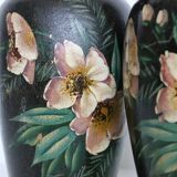 Pair of ceramic vases, hand painted