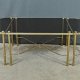 Tripartite Glass Coffee Table, Maison Baguès style – 1950