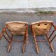 2 chaises louis Philippe bois massif courbé et tissu fleurs