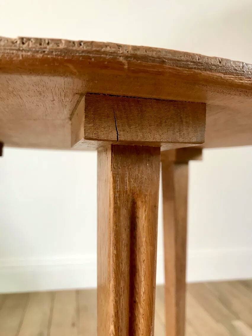 Tripod side table in wood veneer from the 50s and 60s