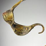 Brutalist metal wall lamp by Salvino Marsura, Italy, 1960s.