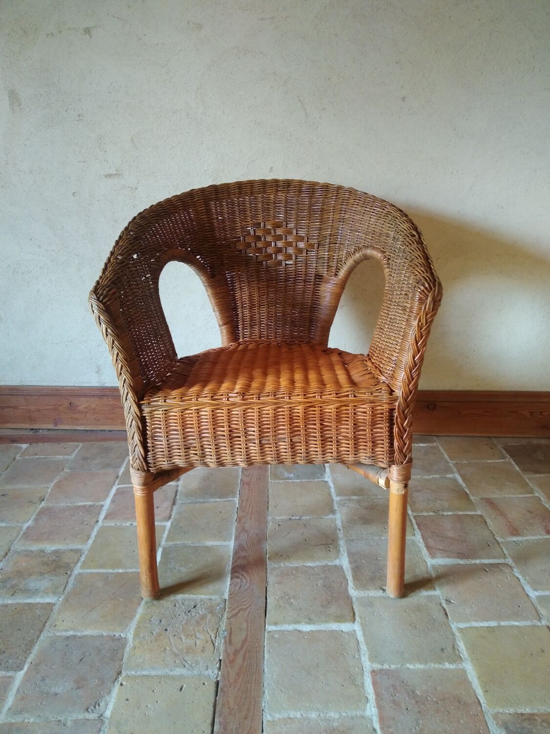 Rattan armchair