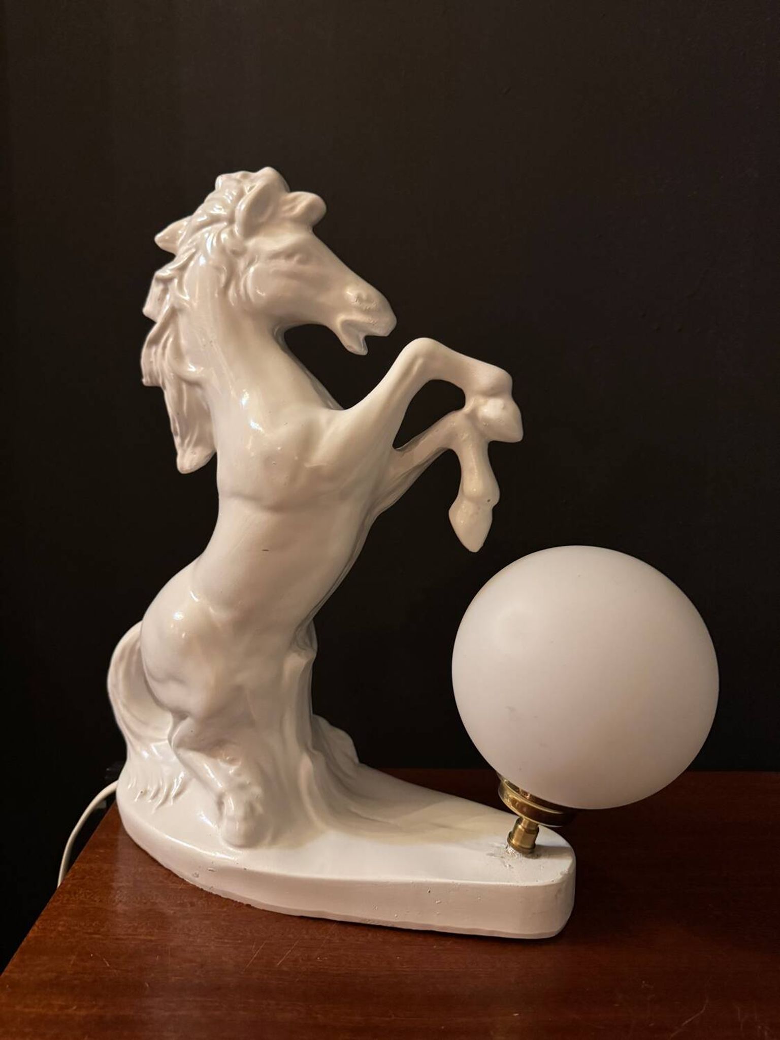 White horse lamp from the 1970s.