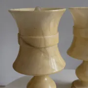 Pair of vintage alabaster lamps from the 1960s.
