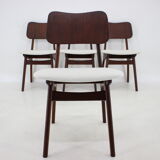 1960s Ib Kofod-Larsen Set Of 4 teak Dining Chairs Model 74 Denmark