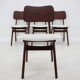 1960s Ib Kofod-Larsen Set Of 4 teak Dining Chairs Model 74 Denmark