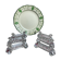 Lot de 6 porte-couteaux en verre moulé anciens