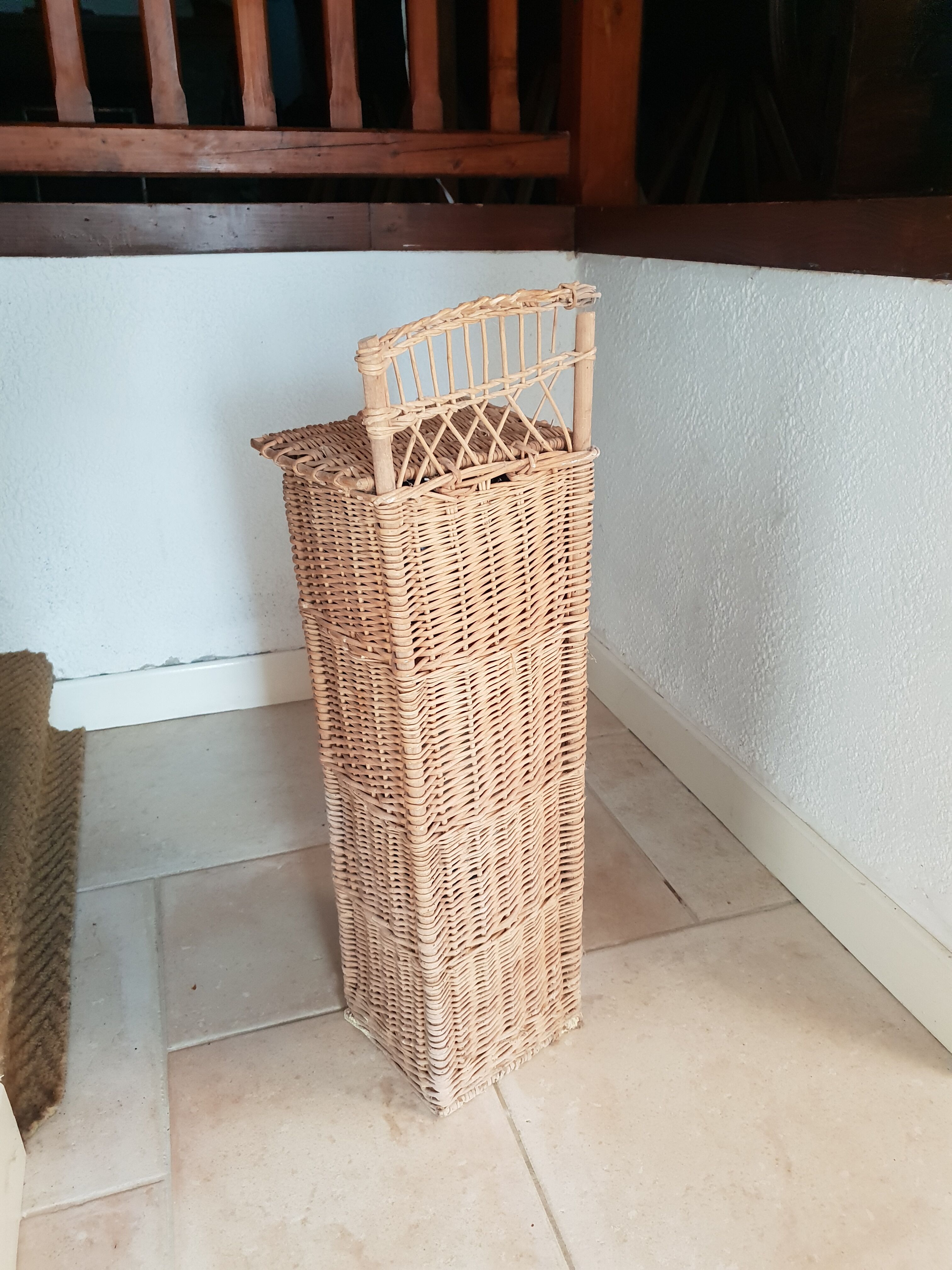 Wicker / rattan bread hutch