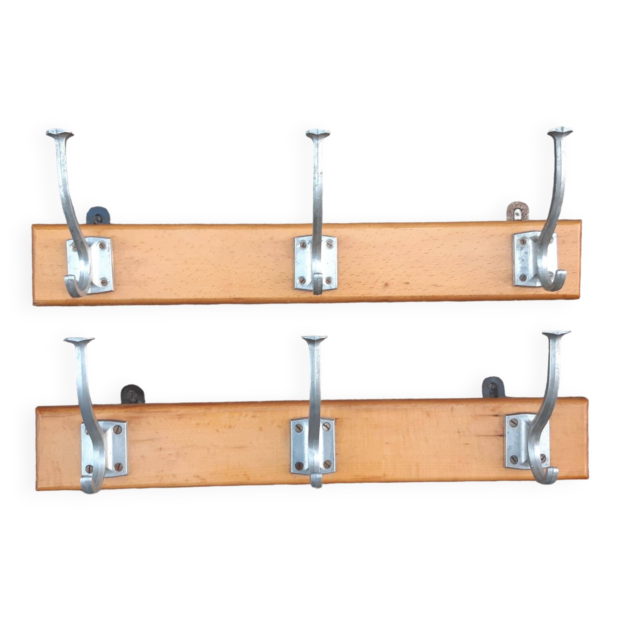Set of two vintage coat racks