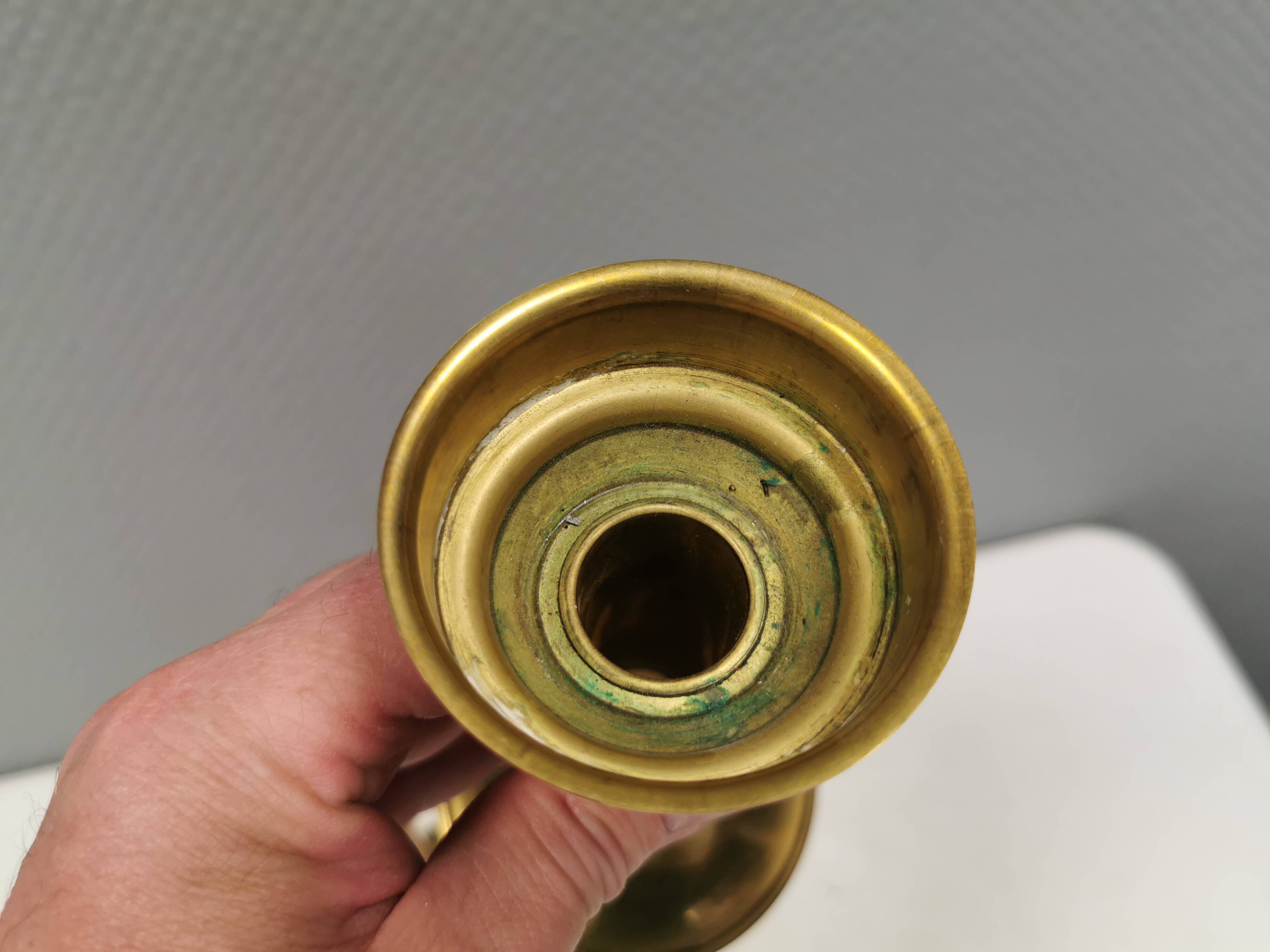A set of brass candle holders from CAWA Denmark, 1960s.