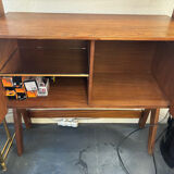 Vintage Scandinavian teak library from the 1960s – design shelf n