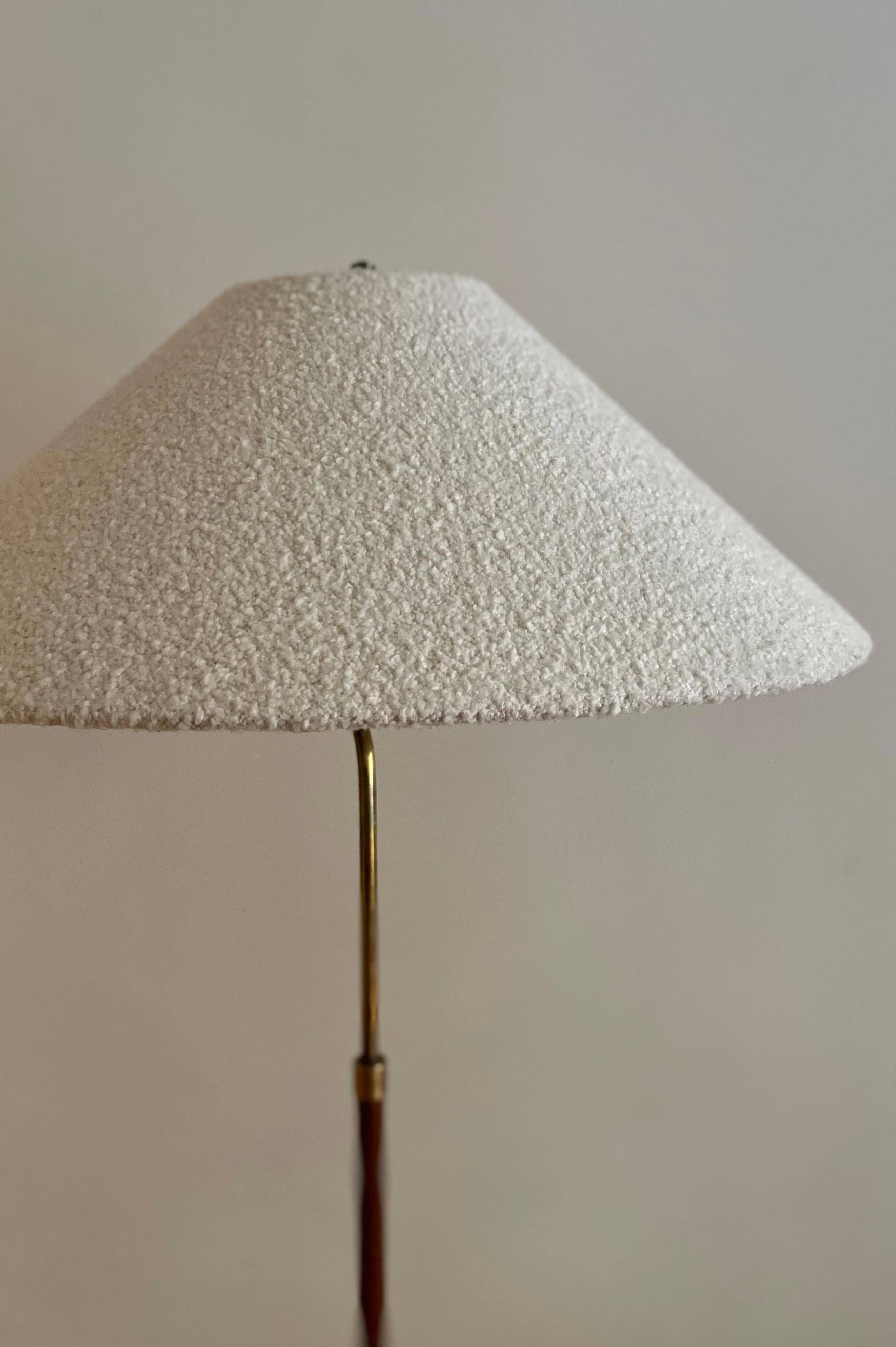 Teak and Brass Floor Lamp by Bergboms