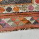 3x11 Turkish Navy Blue & Orange Vintage Runner Rug, 101x339Cm