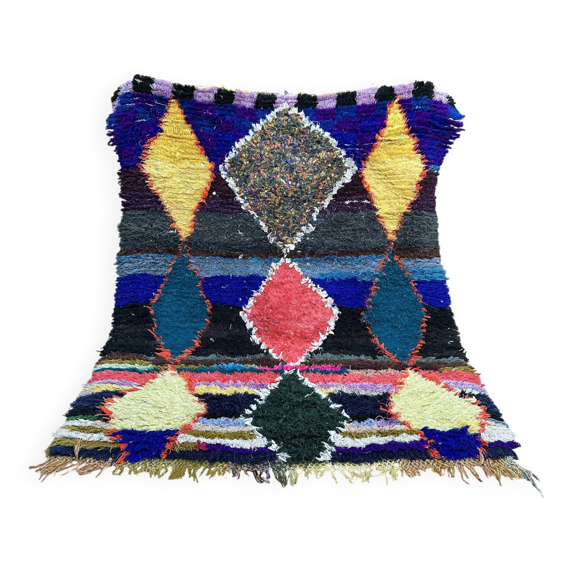 Boucherouite rug | Moroccan rug | Eclectic rug | Moroccan rug