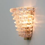 Pair of Mid-century Modern Italian "Rostrato" Murano Glass Sconces