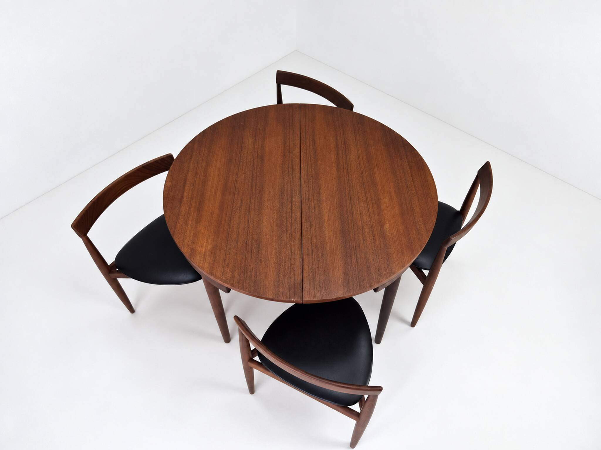 Roundette Teak Extendable Dining Set by Hans Olsen for Frem Røjle