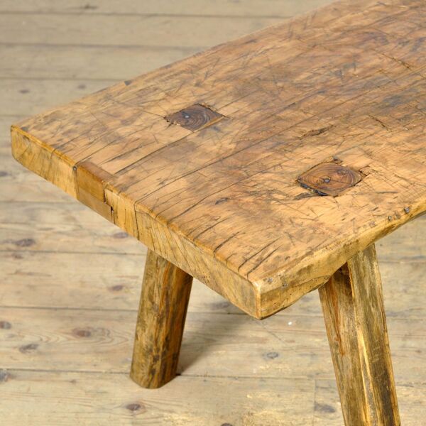 Table de Boucher/Table de Ferme Vintage en Chêne, 1930