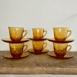 6 espresso cups vereco france