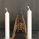 Double candlestick in gilded brass