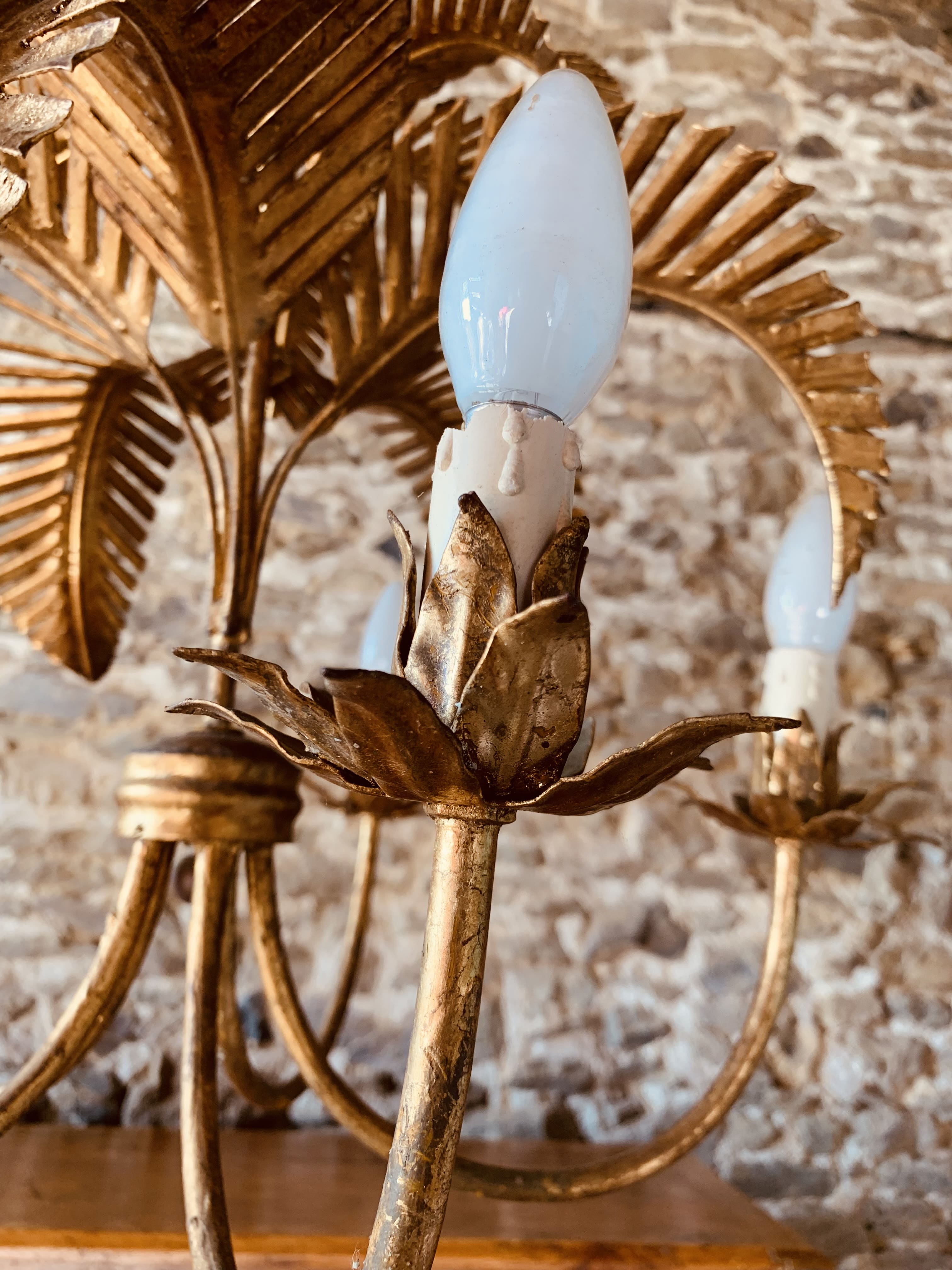 Palm type chandelier by Hans Kogl