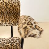 Vintage modernist leopard armchair