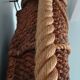 Miroir artisanal années 60/70 en corde en forme de licol