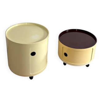 Kartell Componibili Vintage Duo, Round Base, 1960s