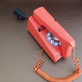Trimphone sixties mod phone with push button (orange)