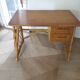 Vintage design - beautiful retro desk in bamboo wood and rattan - 2 drawers - 60s