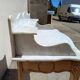 Table de toilette, plateau marbre
