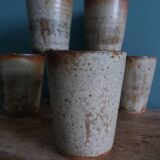 Stoneware cups and glasses from Puisaye by Jean-Pierre Prud'homme