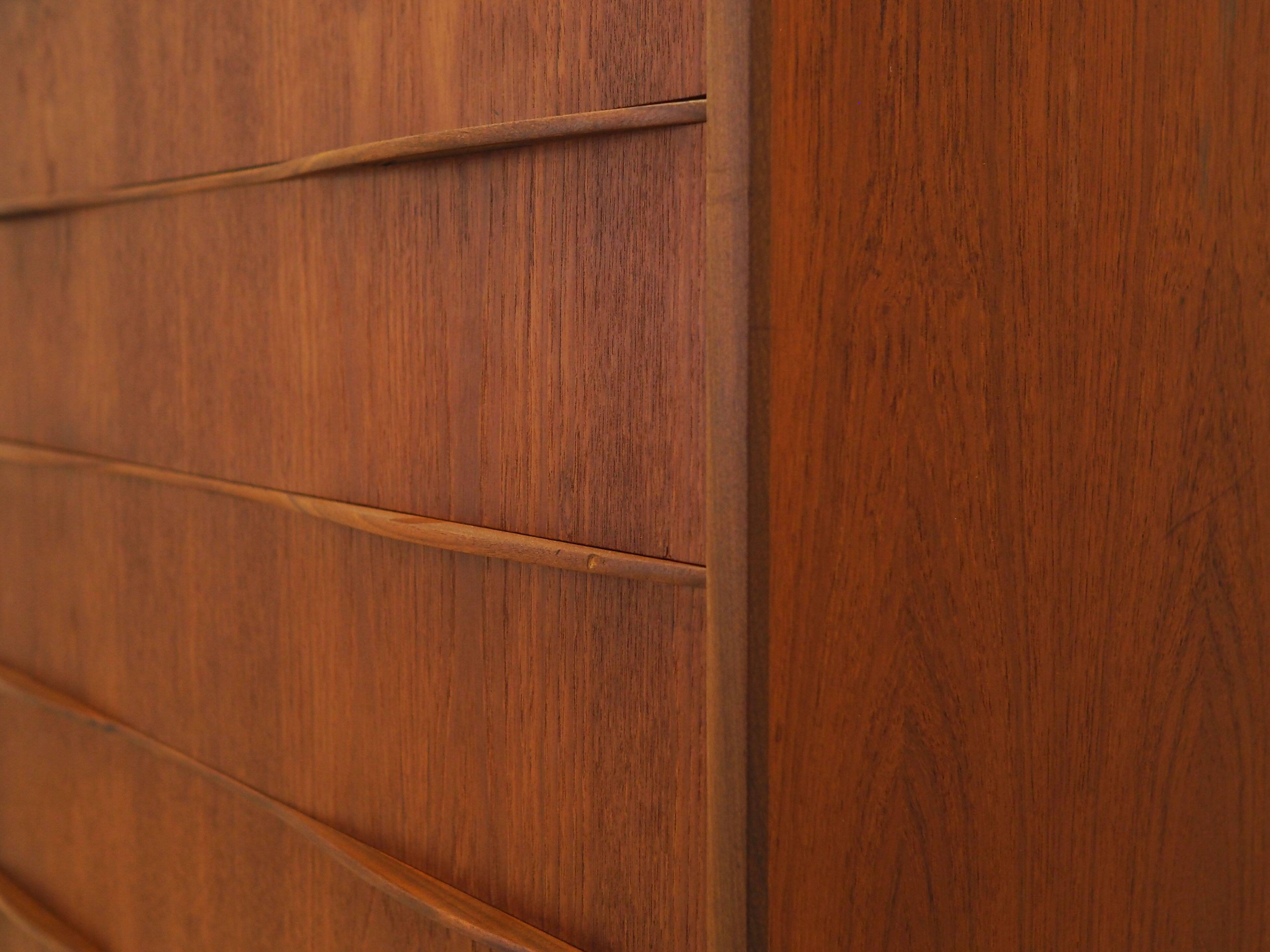 Teak chest of drawers, Danish design, 1970s, production: Denmark