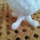 Bonbonnière, pineapple sugar bowl in white opaline.