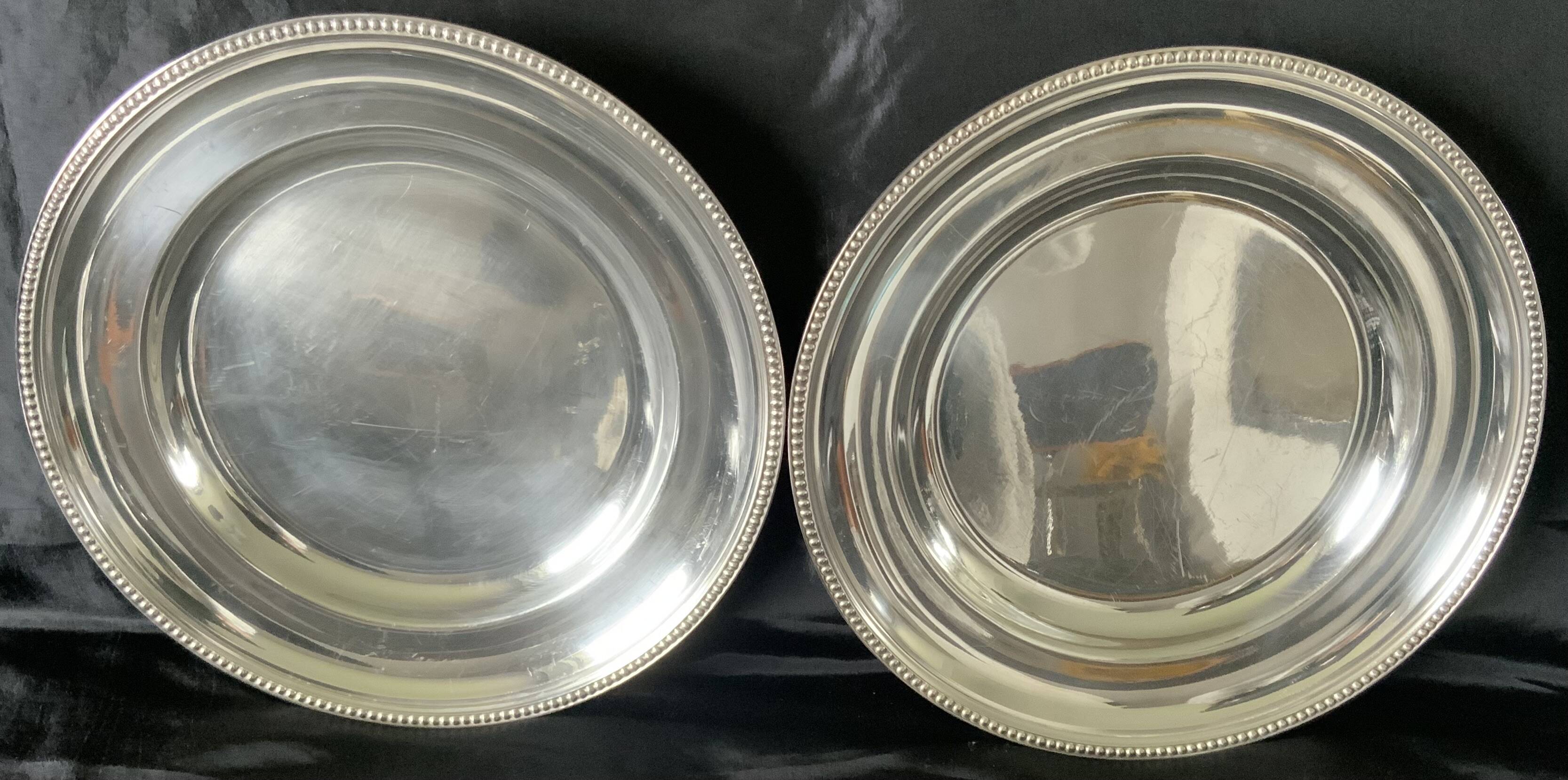 2 large ercuis dishes in silver metal