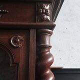 Large Louis XIII bookcase in solid oak