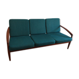 Magnus olesen 3-seater sofa in teak and fabric