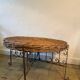 Table rotin pieds pliants