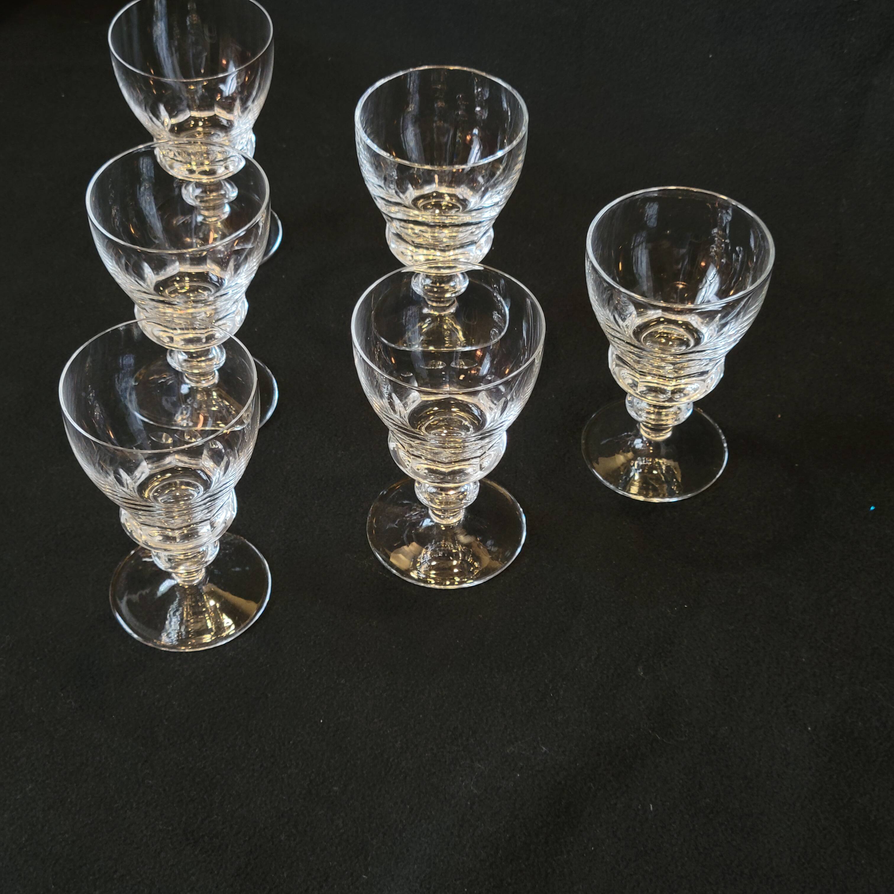 6 Antique Baccarat Cut Crystal Port or White Wine Glasses?