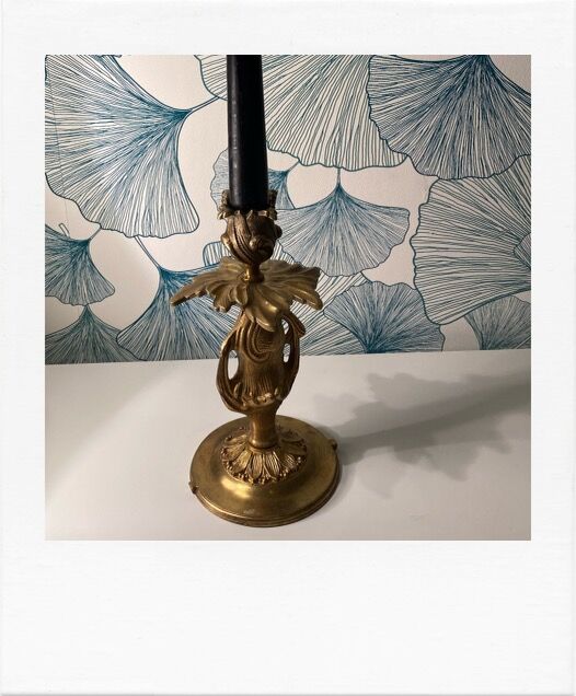 Very worked bronze candlestick