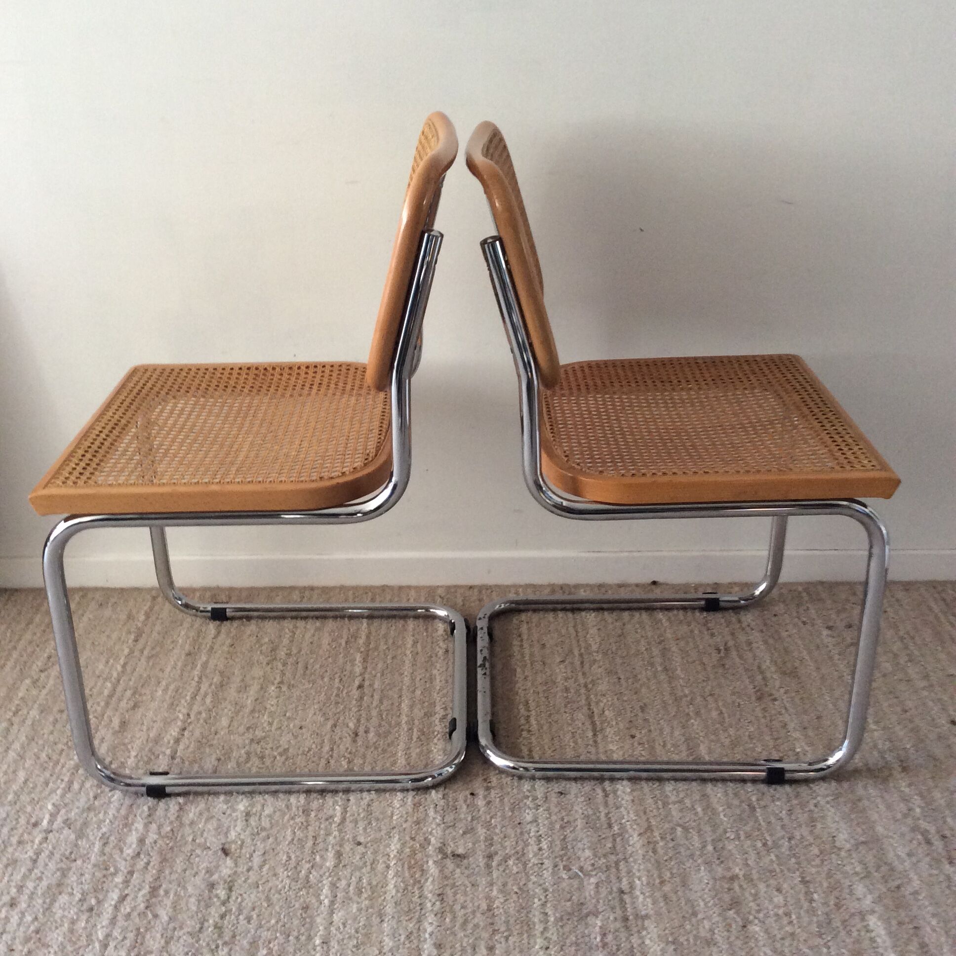 Paire de chaises Marcel Breuer Cesca B32