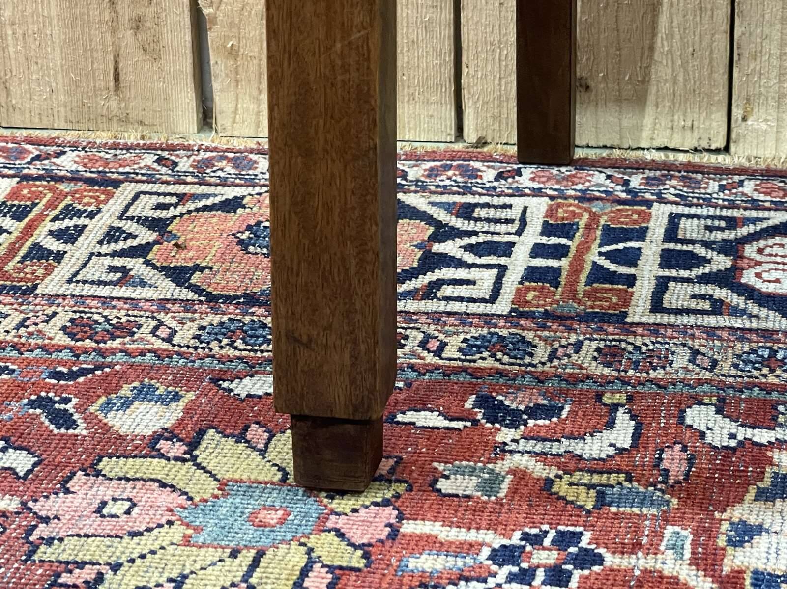 Series of 6 Art Deco chairs in mahogany and leather from the 1930s