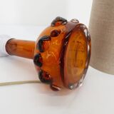 Vintage Kosta Boda orange glass table lamp 1960s