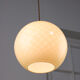 Mid-century Yellow & Brass Pendant Lamp