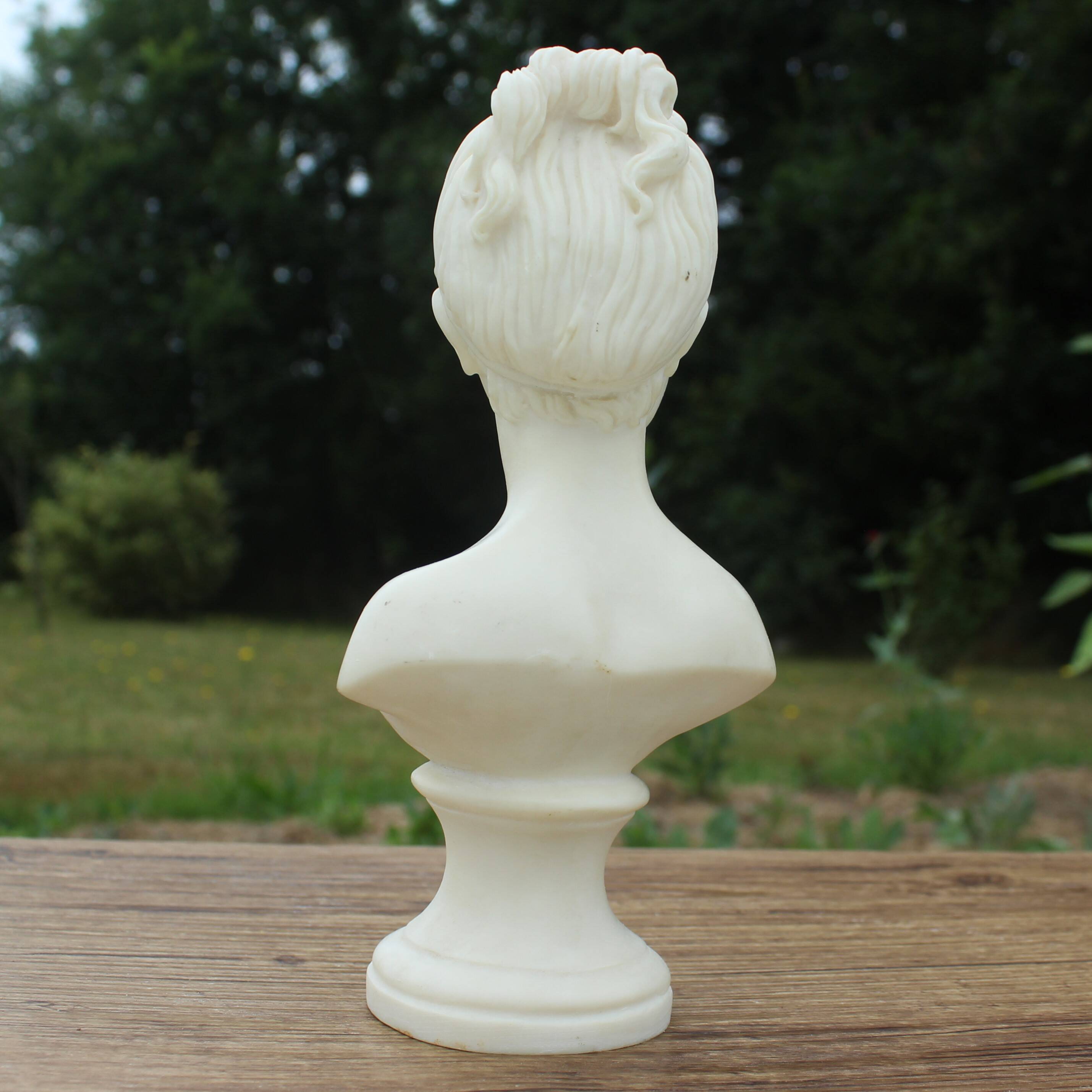 Alabaster bust of Louise Brogniard