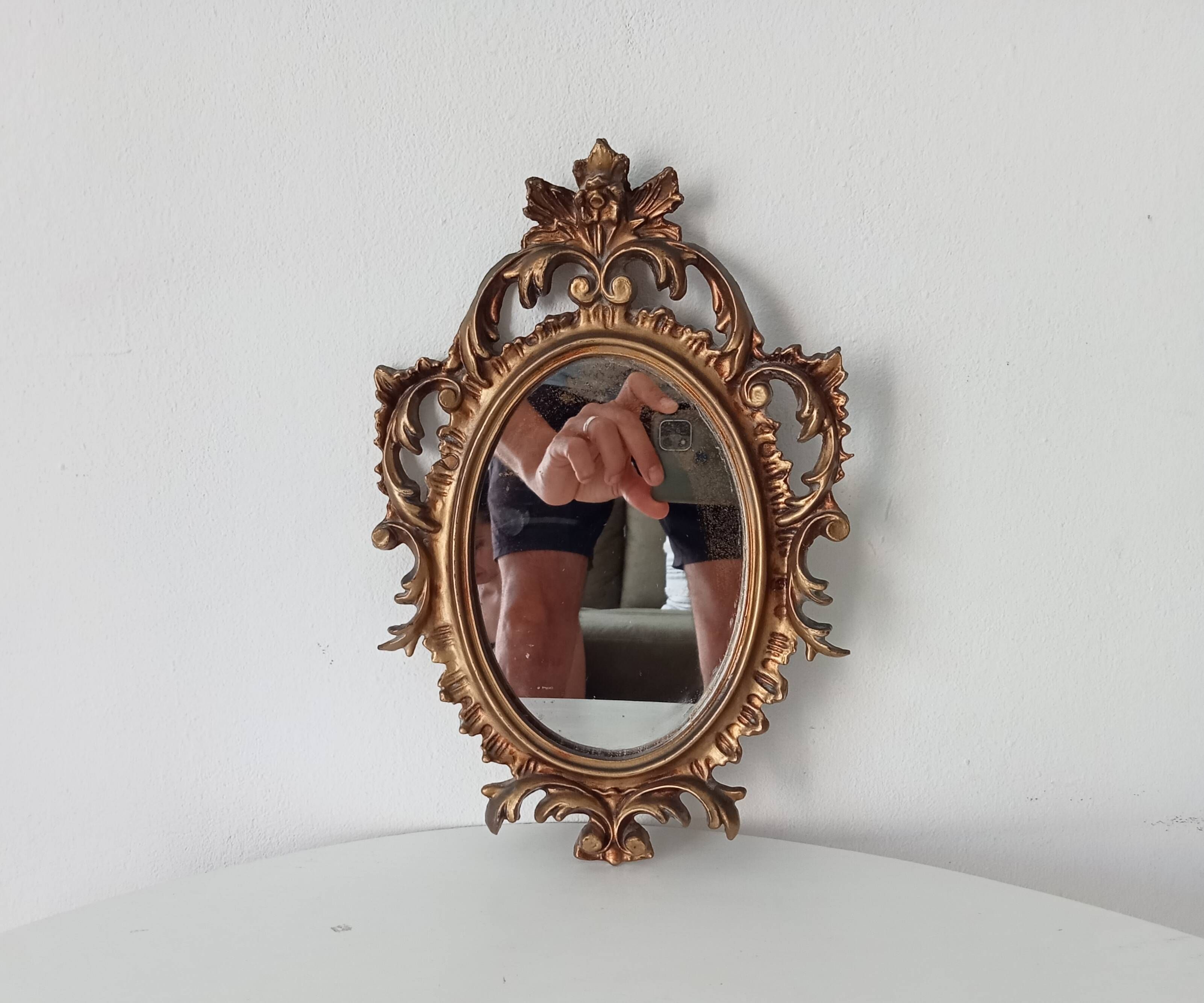 Vintage Italian baroque mirror 1950s 29.5*20