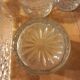 Whiskey service in glass carafe and 6 glasses